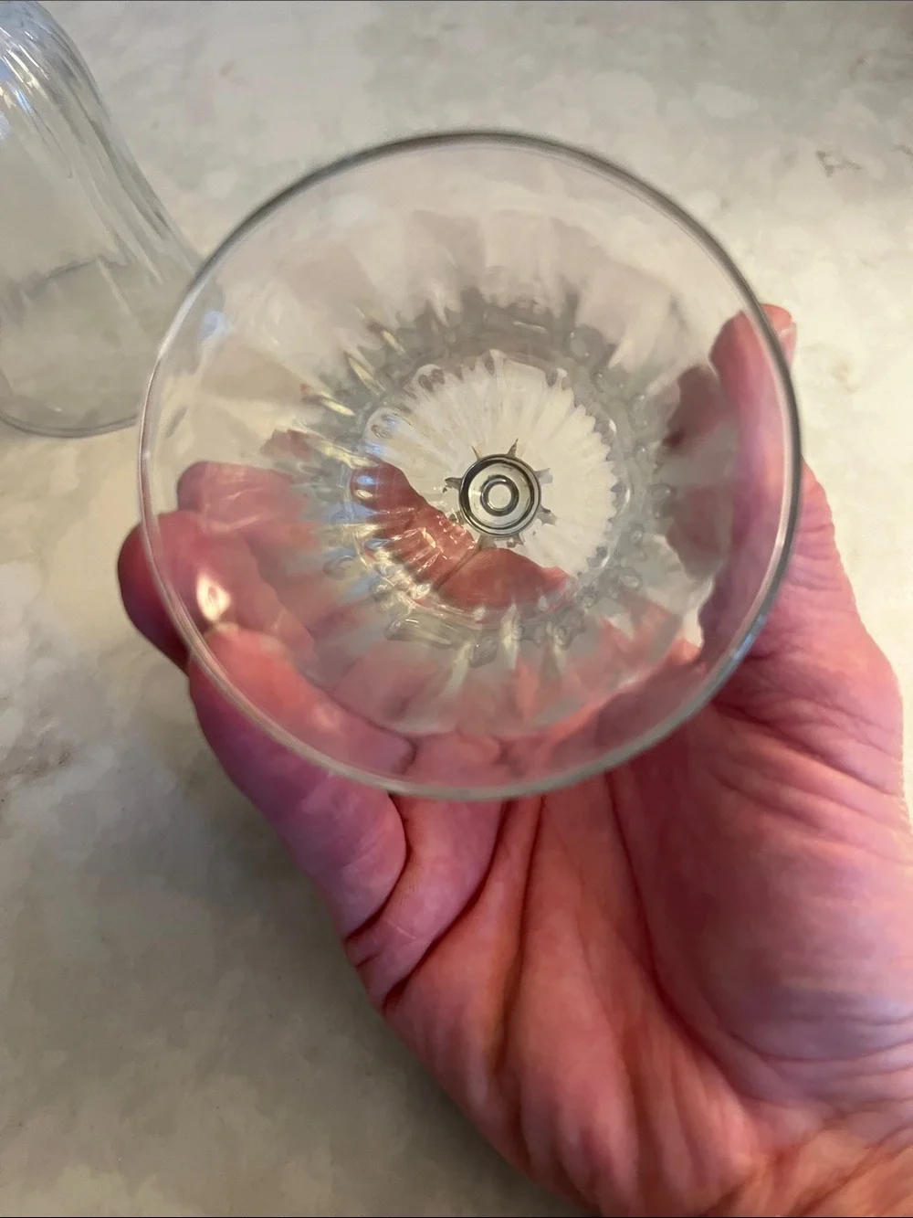Vintage Home Interiors  Peg Candle Votive Holders Clear Glass pair